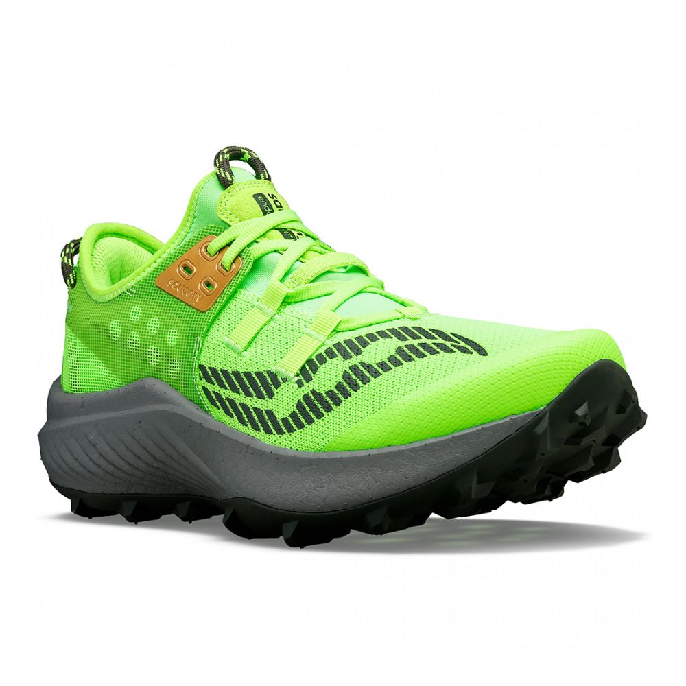 Saucony ENDORPHIN RIFT - Chaussures trail Homme slime/umbra