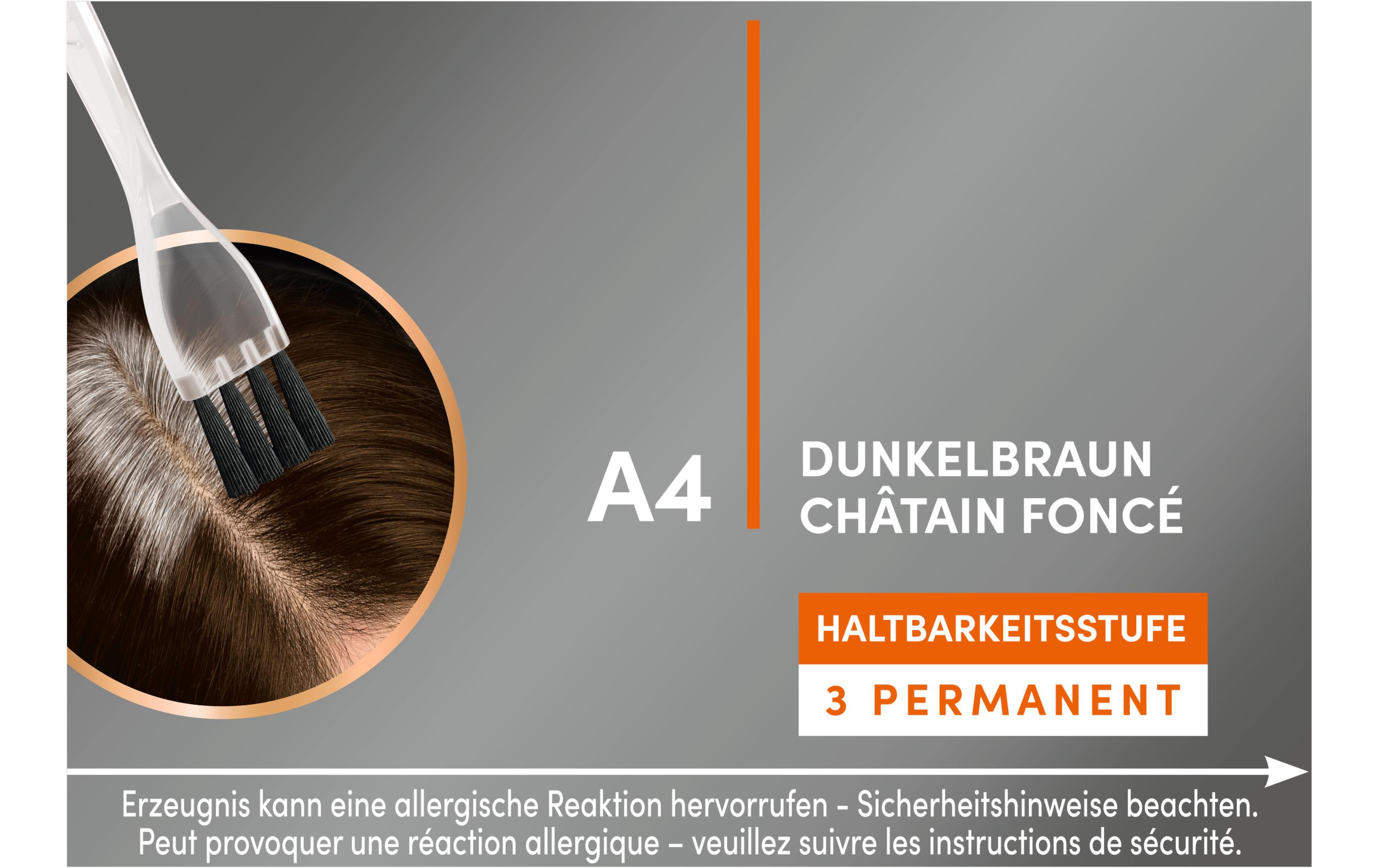 Haarcoloration Dunkelbraun A4Permanente Ansatz-Kaschierung verleiht dem Haar harmonische Übergänge