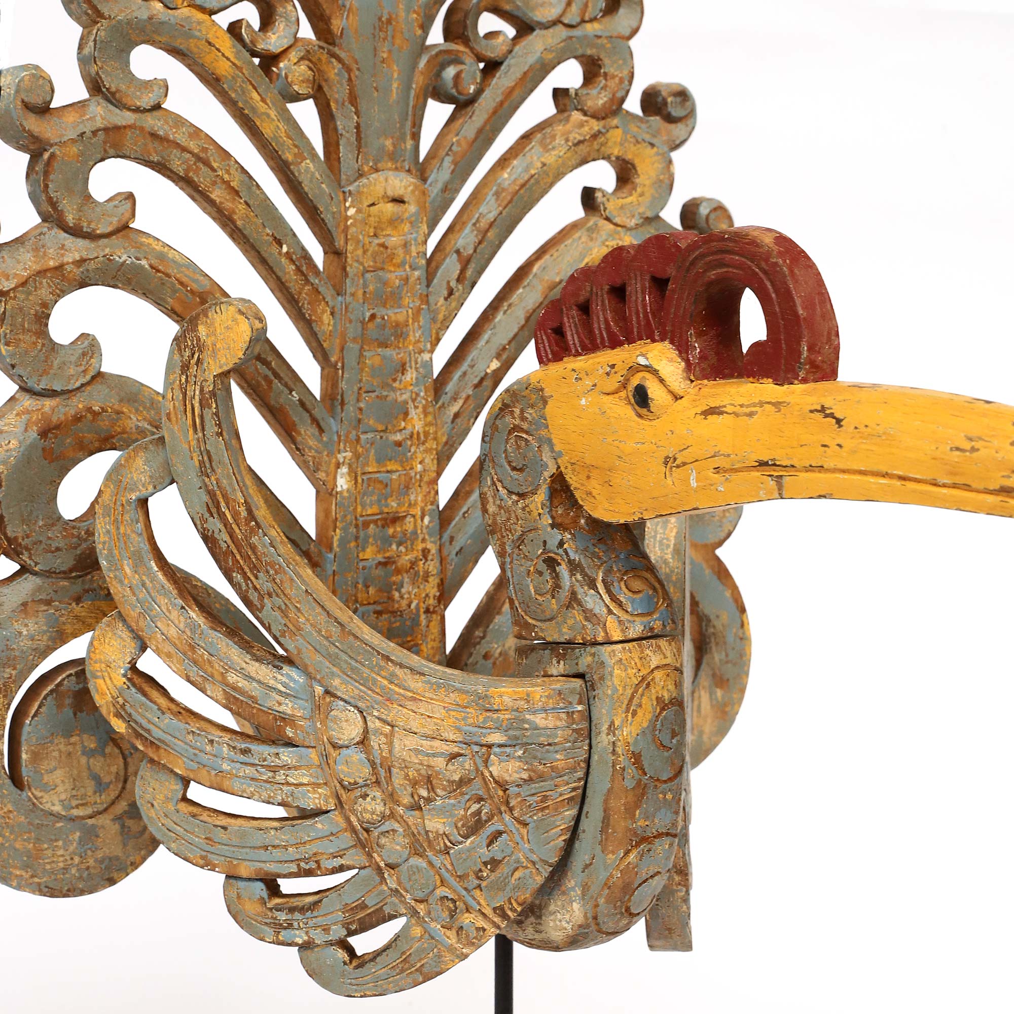 Holz-Figur 'Vogel', multicolor, H 78 cm, B 62 cm, L 45 cm von fischer's lagerhaus