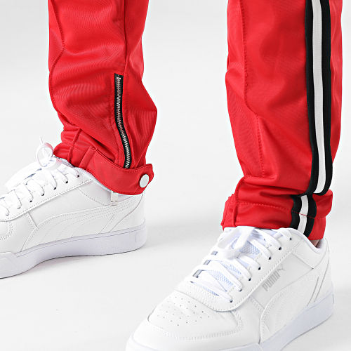 Pantalon Jogging A Bandes LL677 Rouge