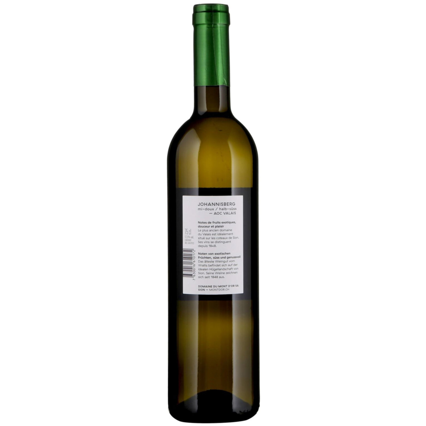 Valais AOC Johannisberg Domaine du Mont d'Or Mi-Doux -75cl