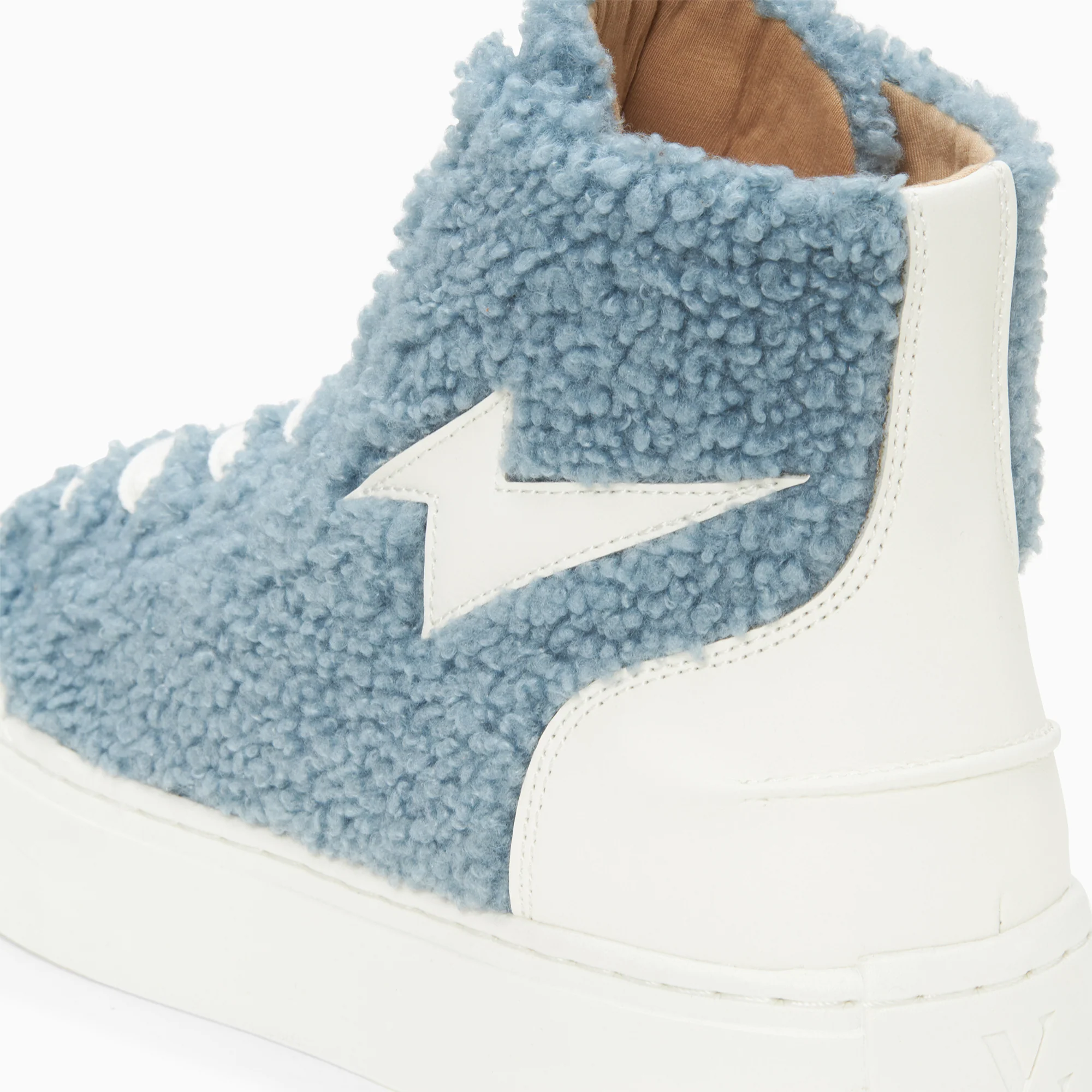 Sneakers-Baskets éclair Alba montantes bleu-gris