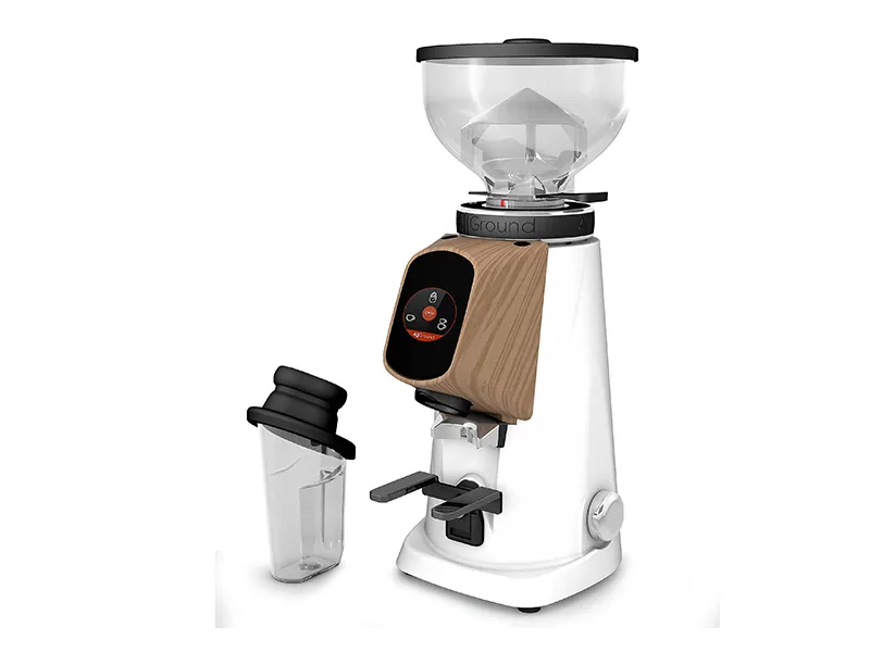 [OUTLET] - Fiorenzato AllGround kaffekværn Arctic White Walnut Bezel 230V EU