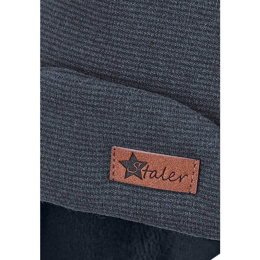 Sterntaler Fliegermütze Streifen blau melange