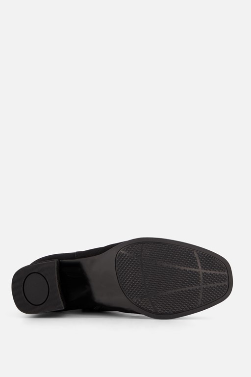 Feyn Enkellaarsjes zwart Suede