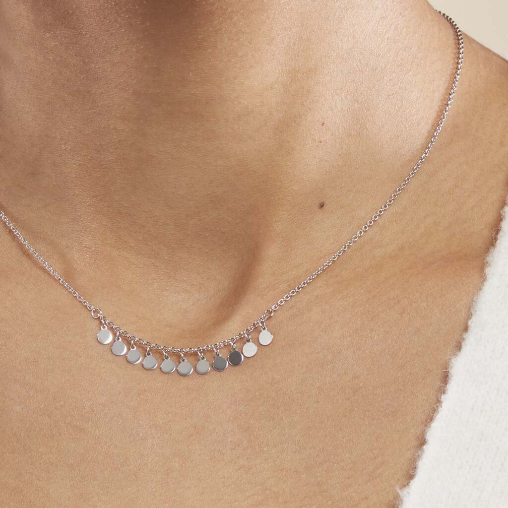 Collier Savahna Argent Blanc