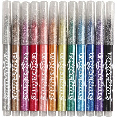 Colortime Glittertusj Miksede Farger 12stk