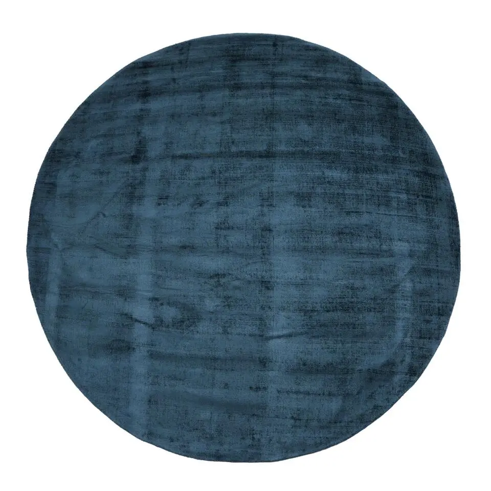 Dutch Lifestyle - Viscose - Vloerkleed - 195cm rond - Blauw