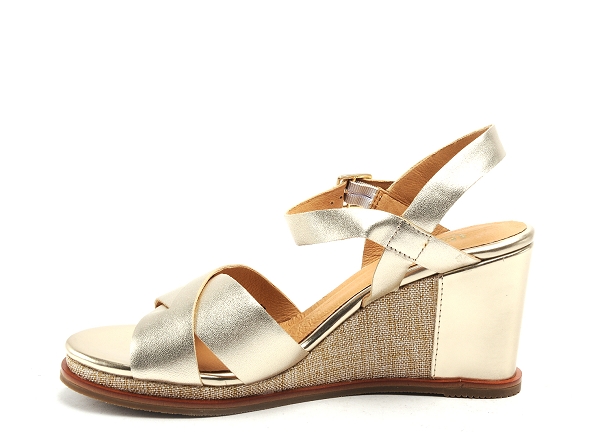 Fugitive nu pieds talons femme iroize or