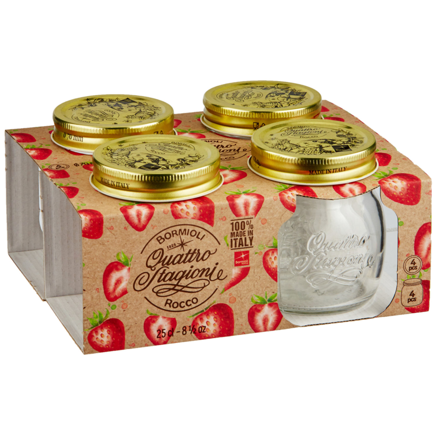 Quattro Stagioni Einmachglas 250ml 4 Stück