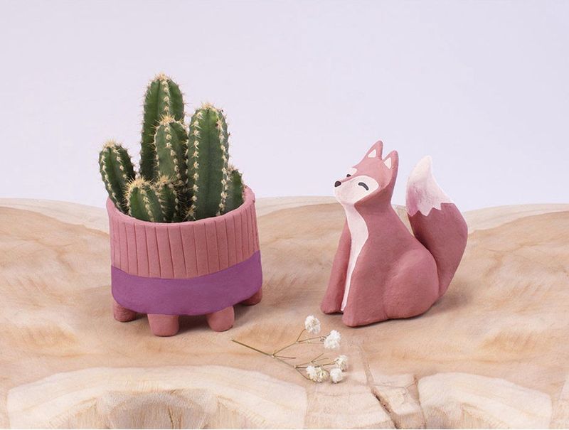 Kinder speelgoed klei 0,5 kilo kleur terracotta - Boetseer/boetseren klei