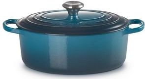 Le Creuset - Braadpan Signature - Ovaal - Deap Teal - Gietijzer