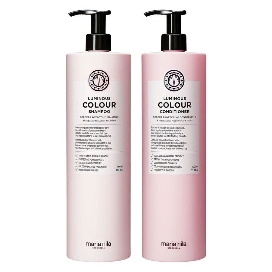 Maria Nila Luminous Colour Shampoo + Conditioner 1000ml