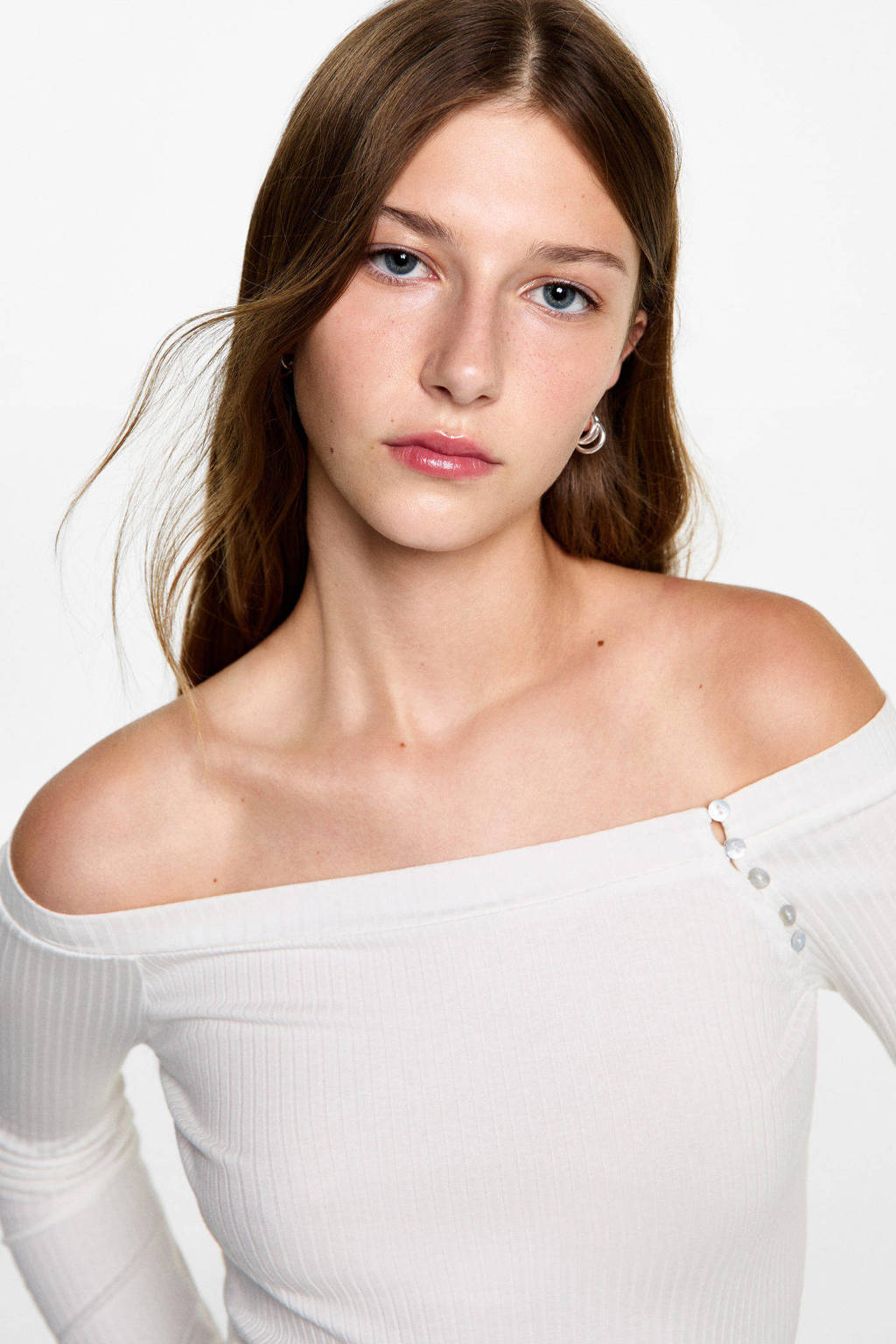 MANGO TEEN off shoulder top wit