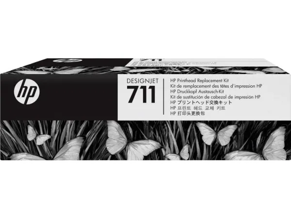 HP 711 - Sort, gul, cyan, magenta - printhoved - for DesignJet T100, T120, T120 ePrinter, T125, T130, T520, T520 ePrinter, T525, T530