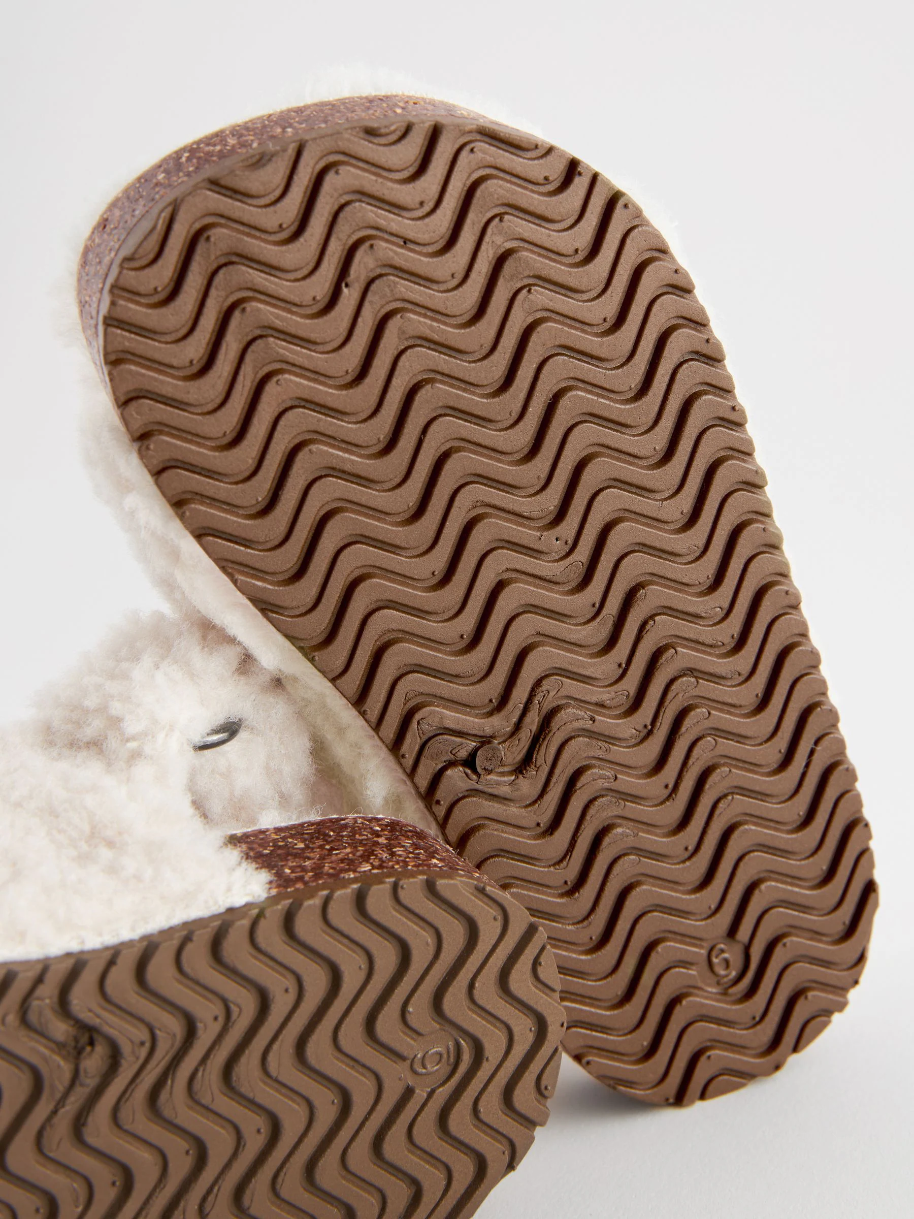 Neutraal borg - Corkbed Two Strap Slippers
