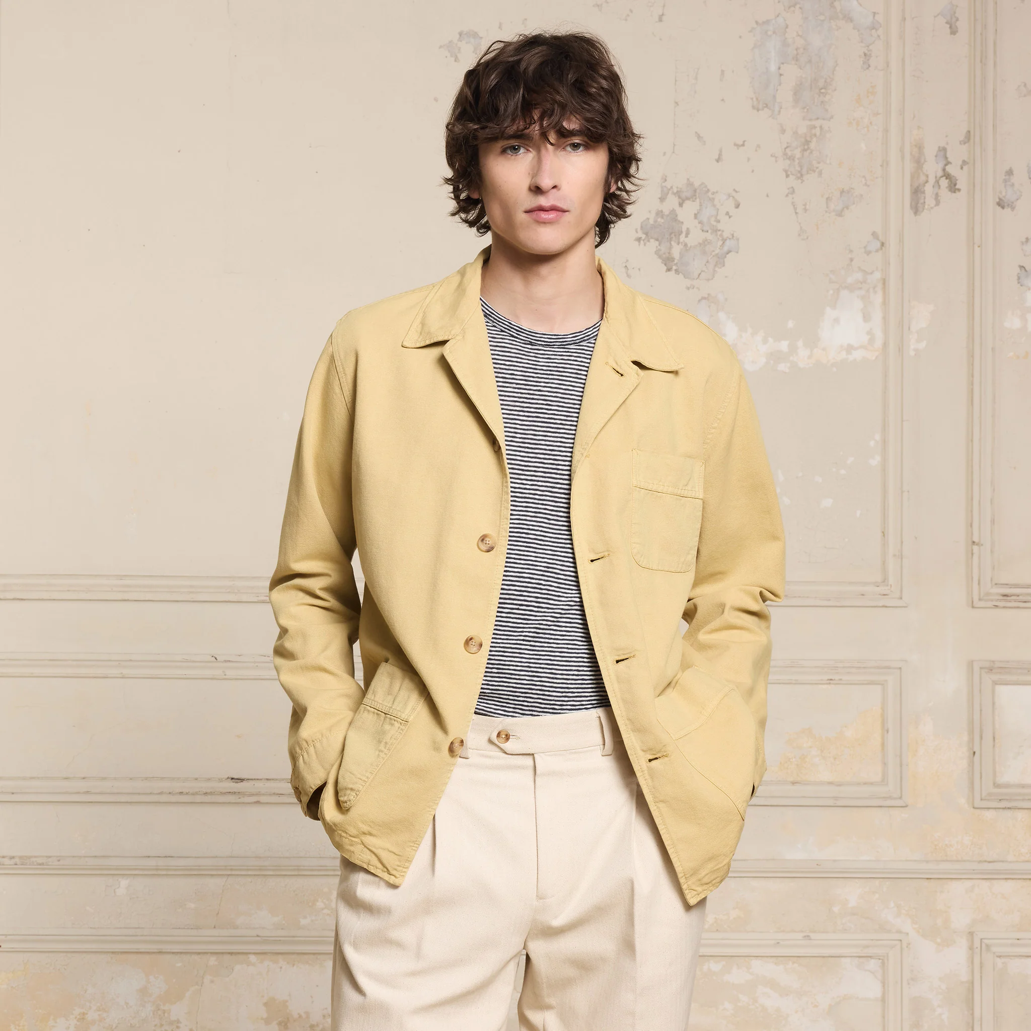 Yellow work jacket