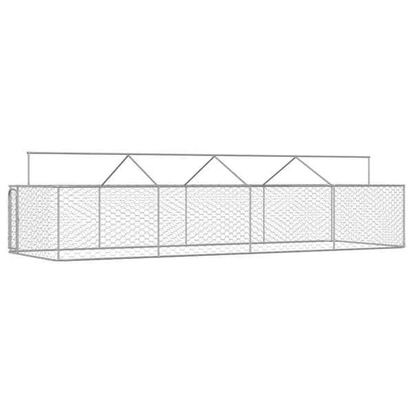 vidaXL Utendørs hundegård med tak 600x200x150 cm