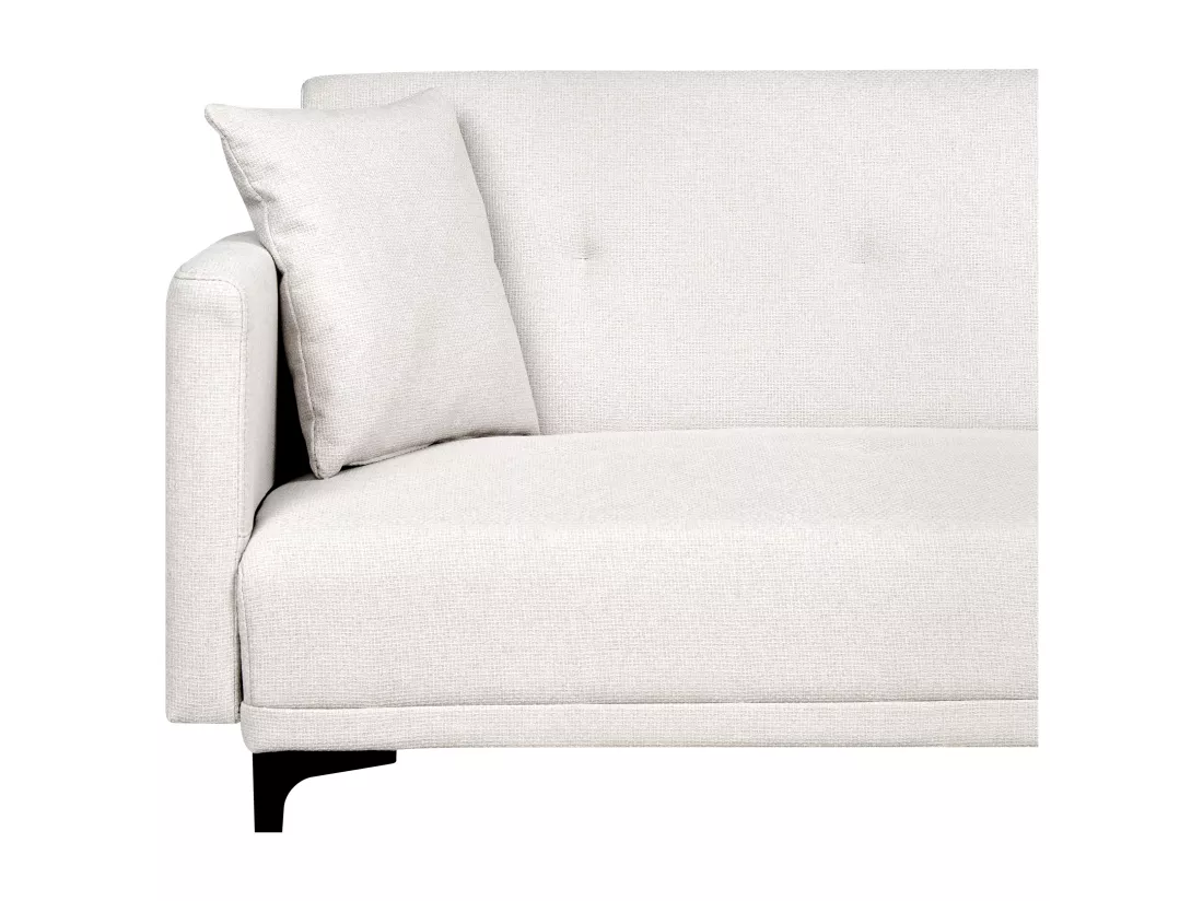 Canapé convertible 3 places en tissu beige clair LUCAN