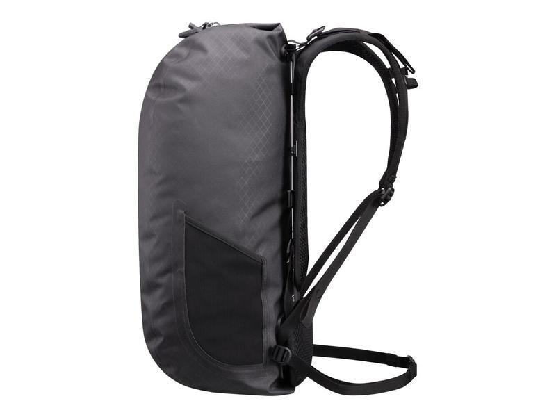 Ortlieb Duffle Bag Atrack Metrosphere 34L, Black embossed Modischer Rucksack für Reise und Kurztrips