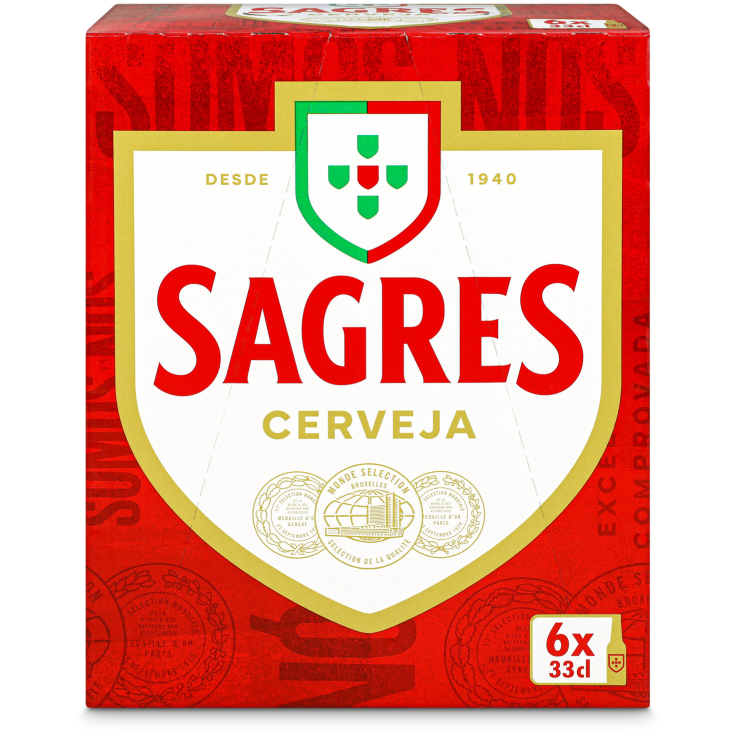Sagres Bier 6x33cl -198cl