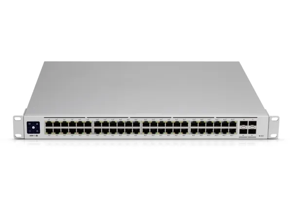 Ubiquiti UniFi Switch USW-PRO-48-POE - Switch - Administreret - 48 x 10/100/1000 (40 PoE , 8 PoE  )   4 x 10Gb Ethernet SFP  - monterbar på stativ - PoE   (600 W) - AC 120/230 V / DC 11,5/52 V