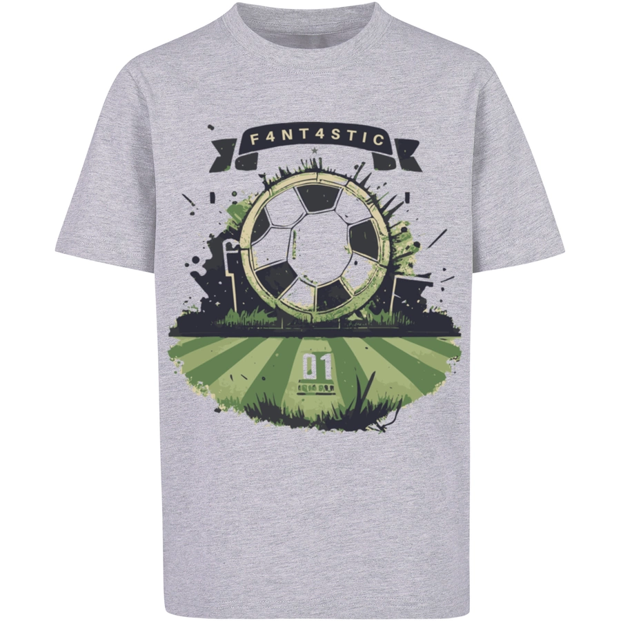 F4NT4STIC T-Shirt Fußball Feld heather grey