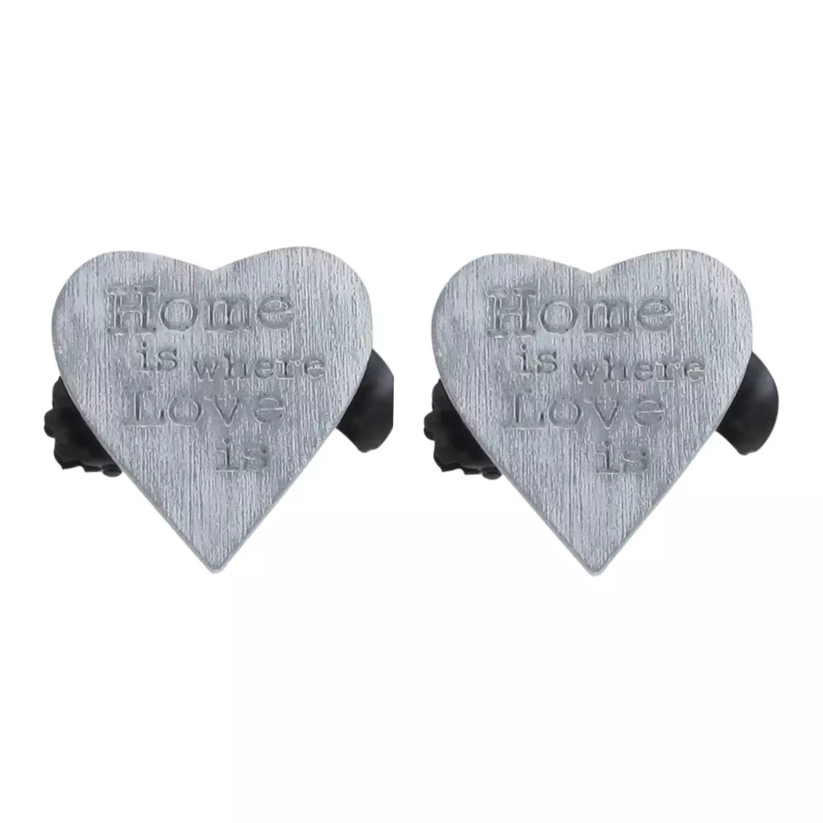 Lot de 2 pinces rideau Amore Gris blanc