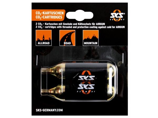 SKS Airbuster/Airgun CO2-Patron m. Gevind, 2 stk