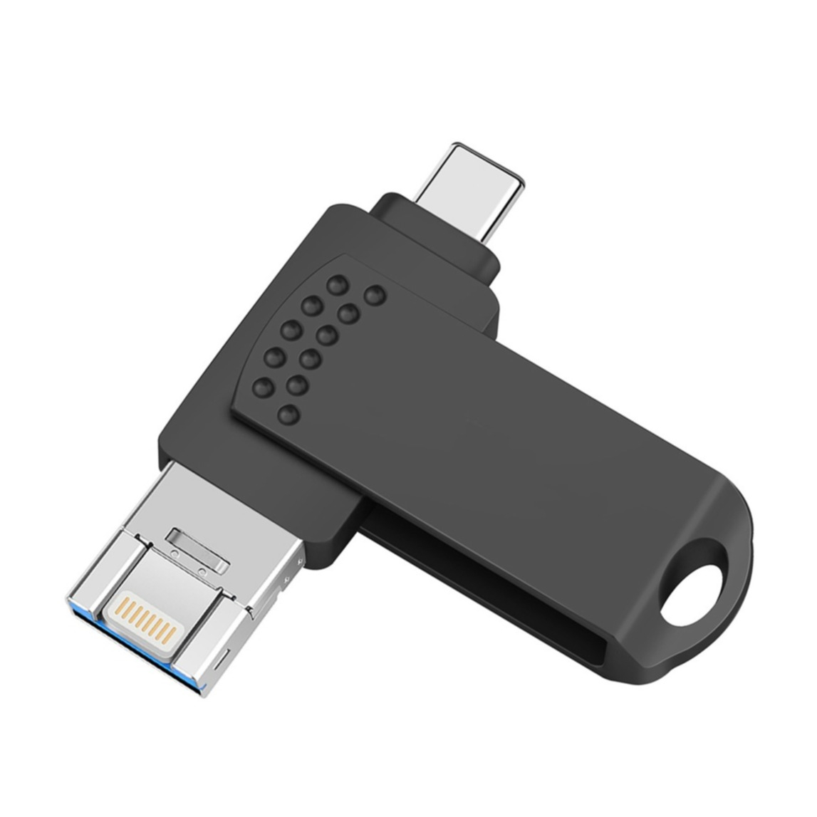 (128GB) 3in1 USB Lightning / USB C / USB A Speicher Stick Flash Drive USB 3.0 - Grau