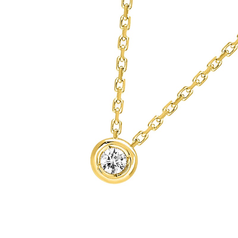 Collier Femme - Or 18 Carats - Diamant 0,04 Carats - Longueur : 42 cm