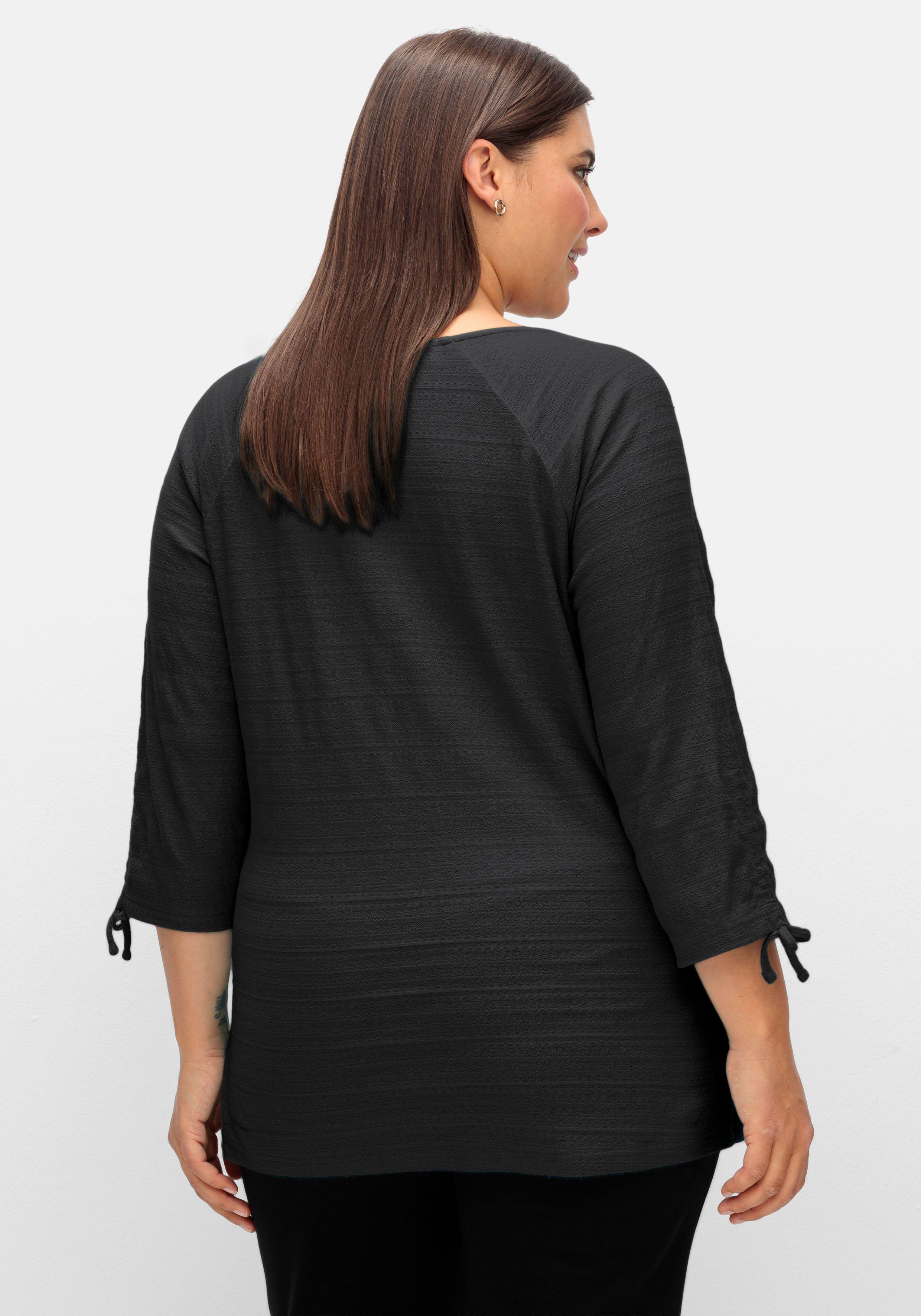 Shirt mit raffbaren Raglanärmeln, leicht tailliert