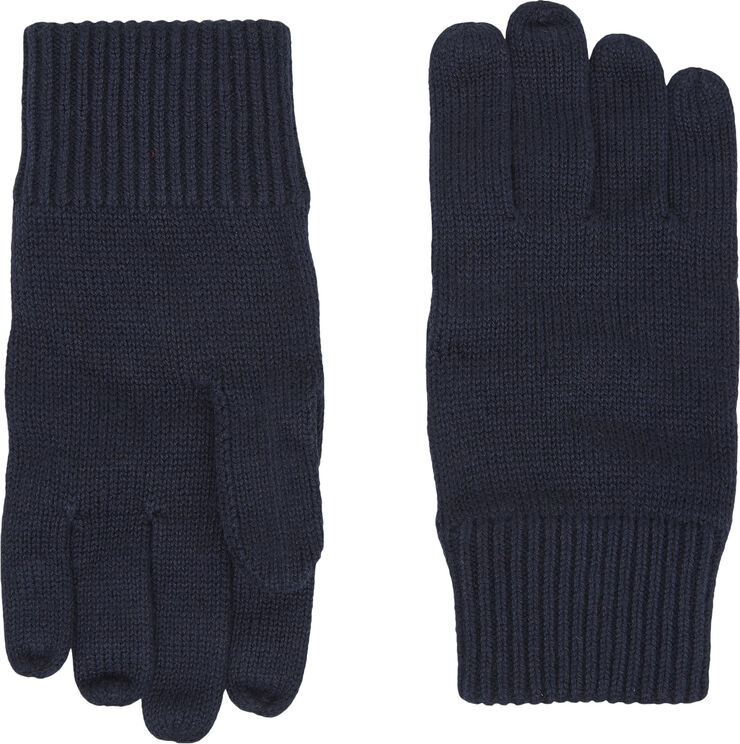 Tommy Hilfiger ESSENTIAL FLAG KNITTED GLOVES Space blue