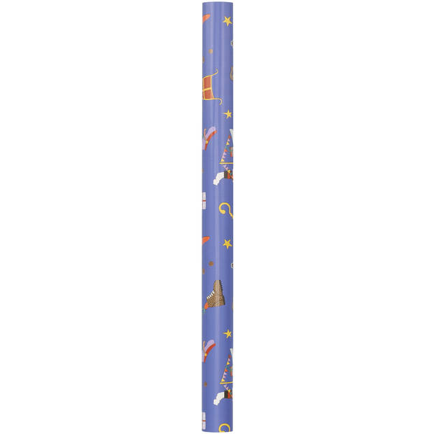 Sint & Piet cadeaupapier 50x250cm 4 assorti