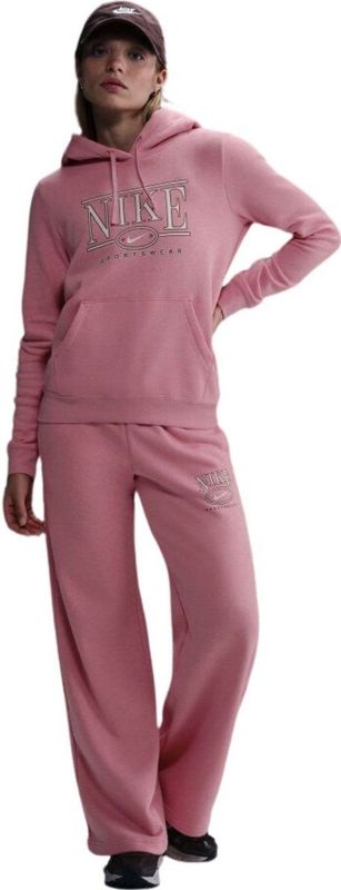Nike Club Fleece Casual Sweater Dames - Roze