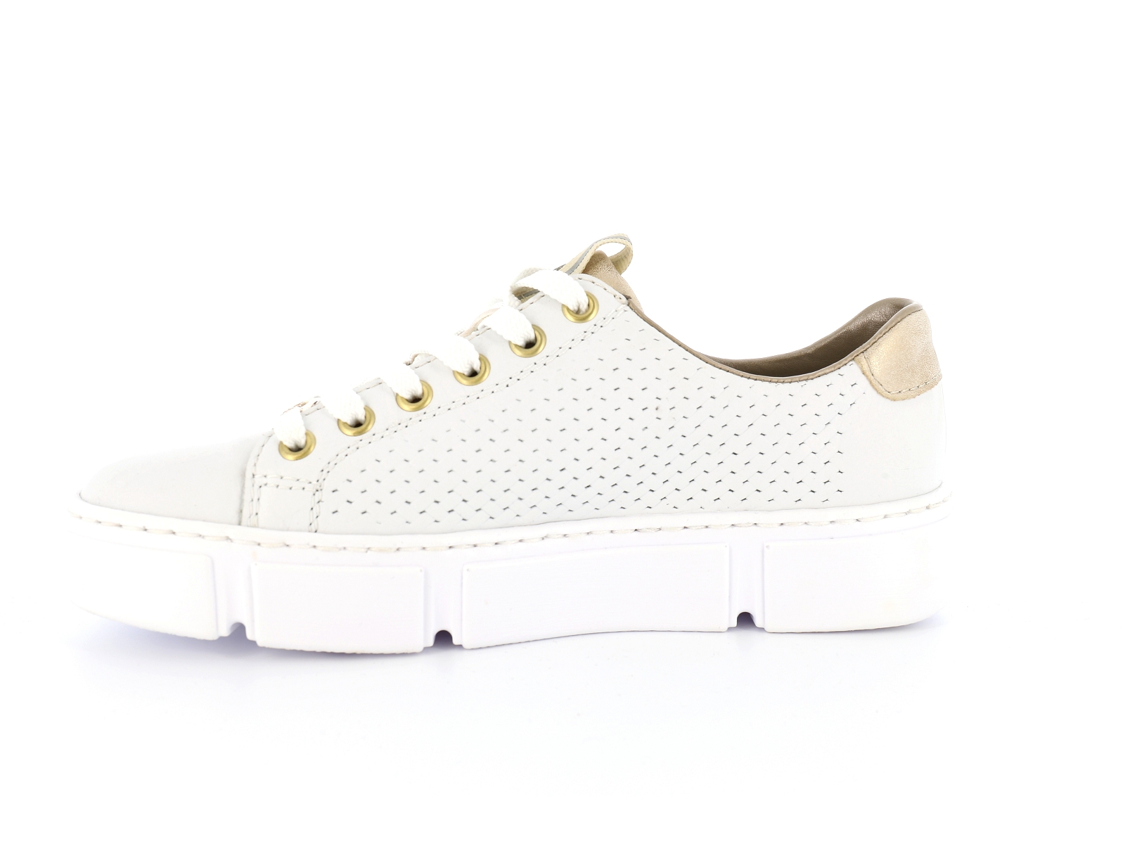 Rieker-N5932 Cuir Blanc