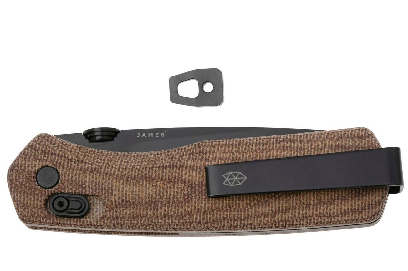 The James Brand The Carter, tan micarta, black zakmes KN108140-00