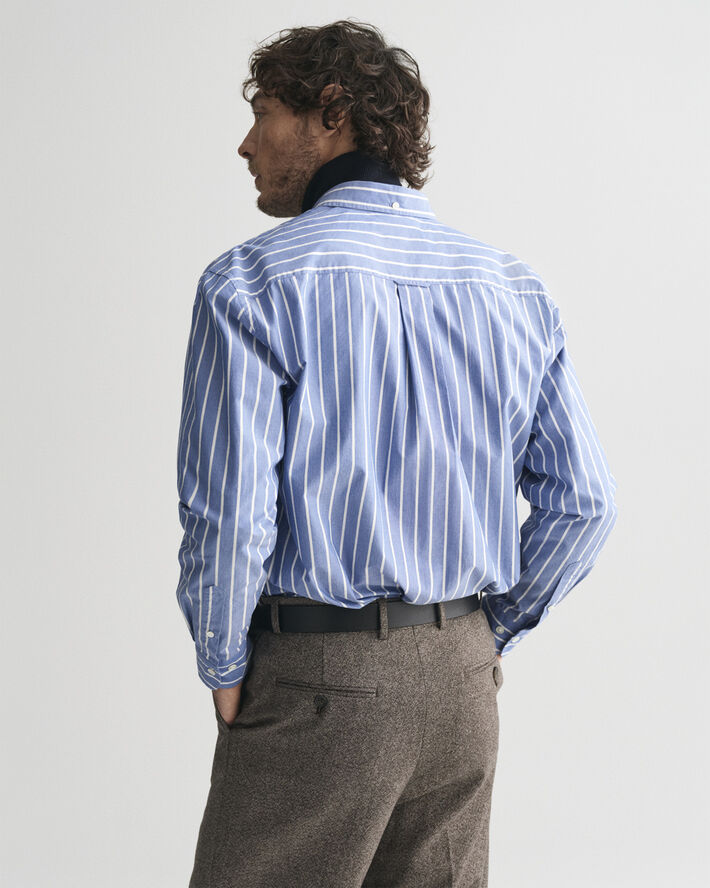 Gant REL HERITAGE POPLIN STRIPE SHIRT Lapis blue