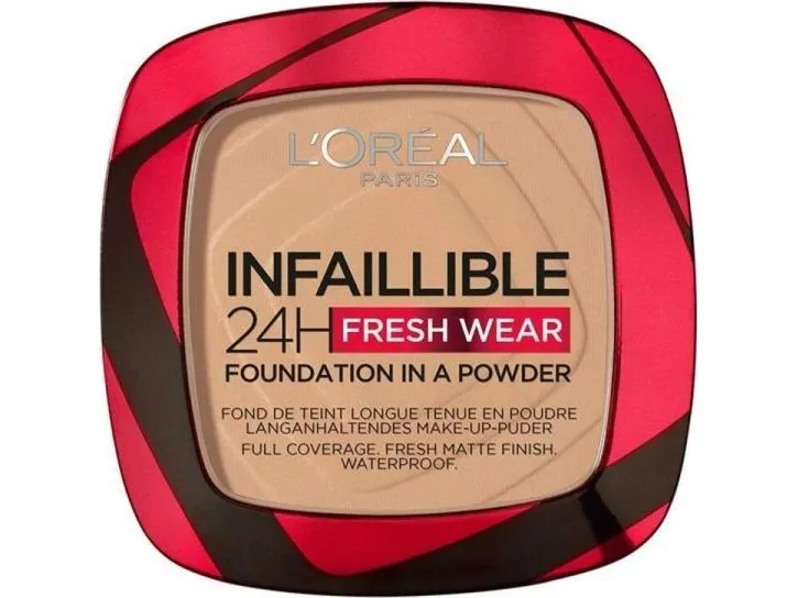 L'OREAL_Infaillible 24H Fresh Wear Foundation In A Powder long-lasting face foundation 140 Golden Beige 9g