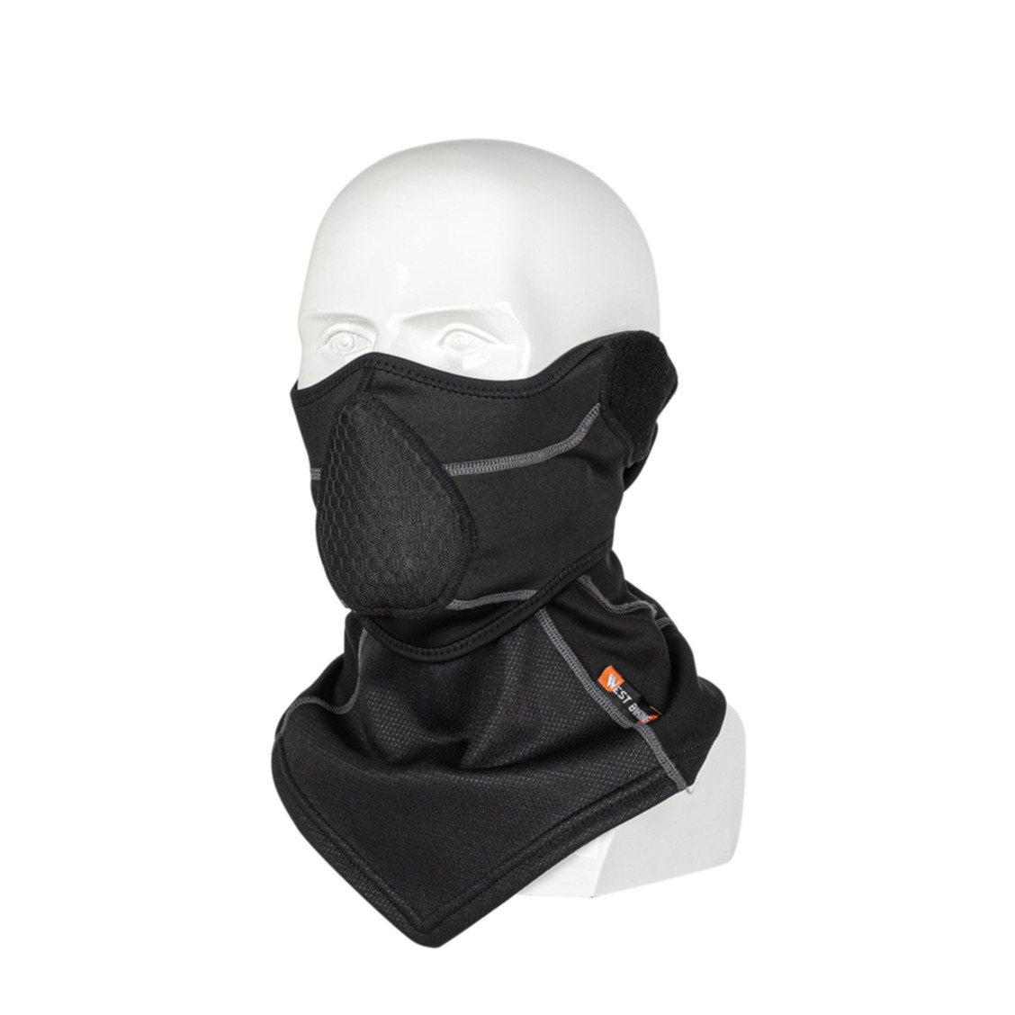 Thermo Bandana Schal Biker Sturm Maske (Motorrad / Ski / Fahrrad) - Schwarz