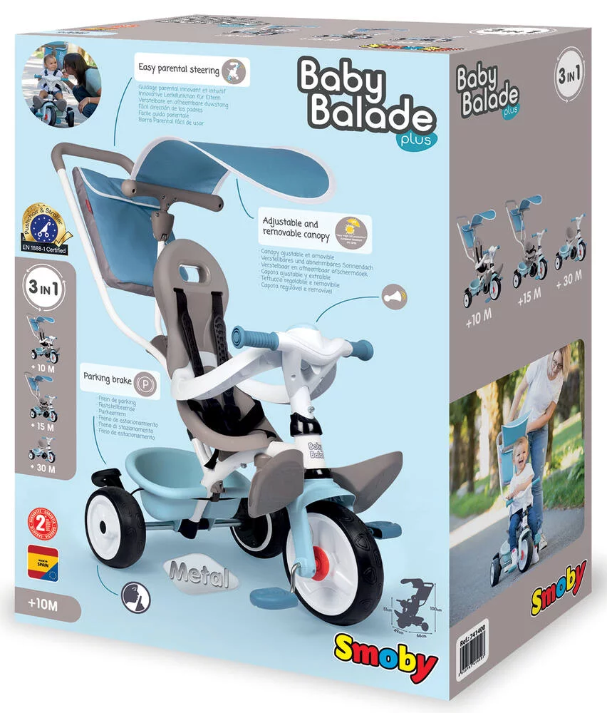 TRICYCLE BABY BALADE PLUS BLEU