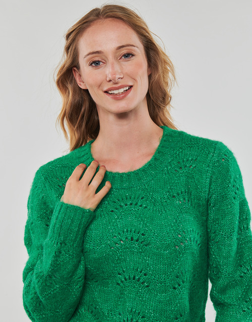 Pieces - PCBIBBI LS O-NECK KNIT NOOS BC - Vert