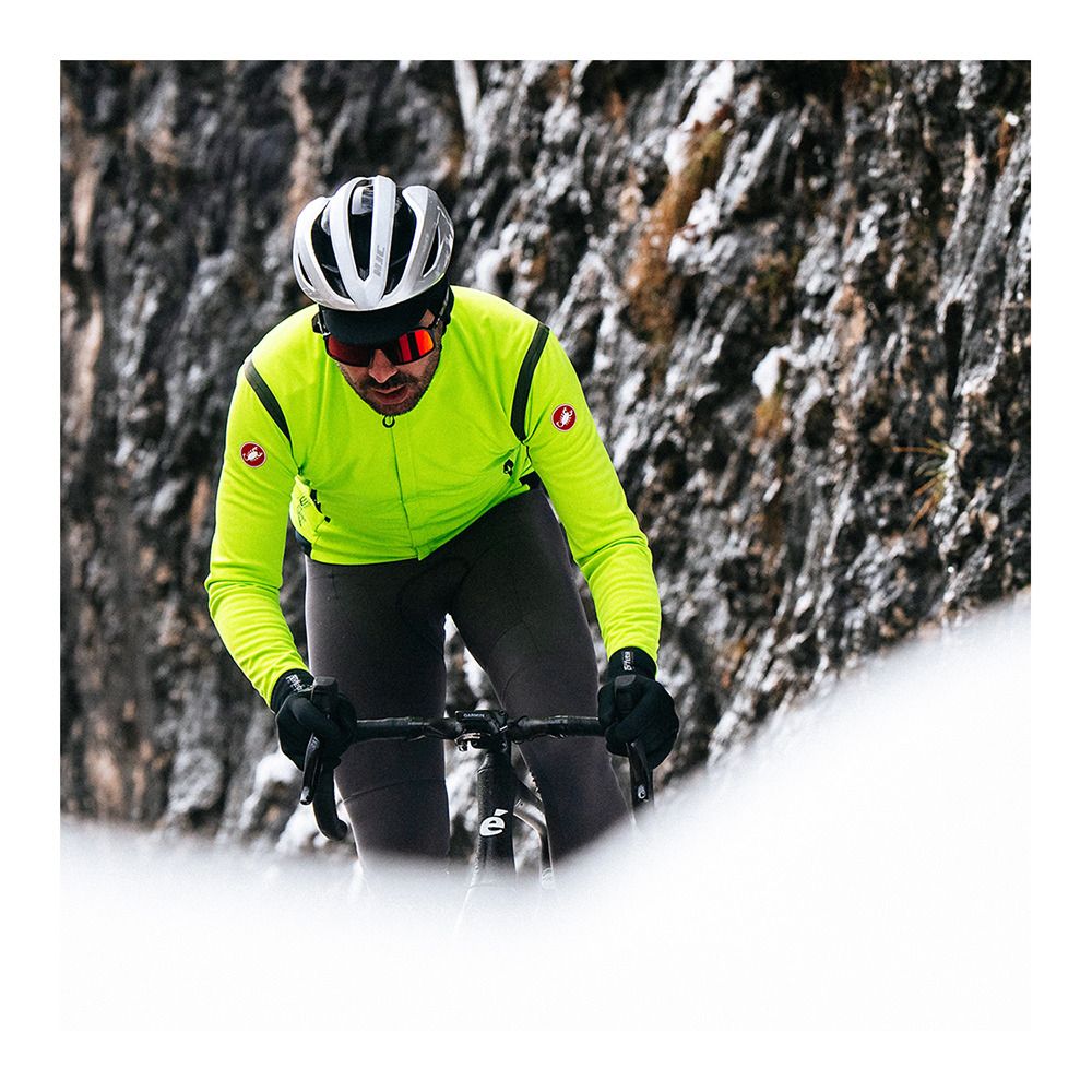 Castelli PERFETTO - Veste Homme electric lime/dark gray