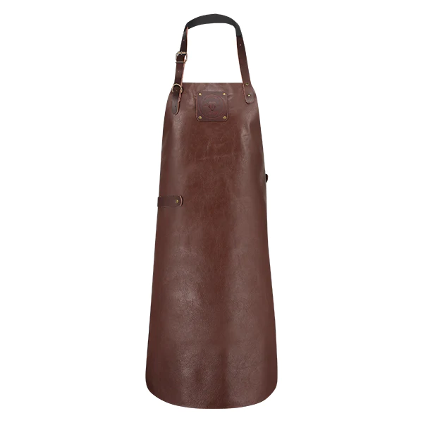 Tablier de cuisine artisanal cuir pleine fleur Buffalo Chocolat Witlof