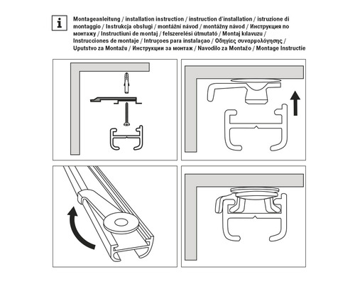 Aluminium gordijnrail 13 mm complete set wit 150 cm