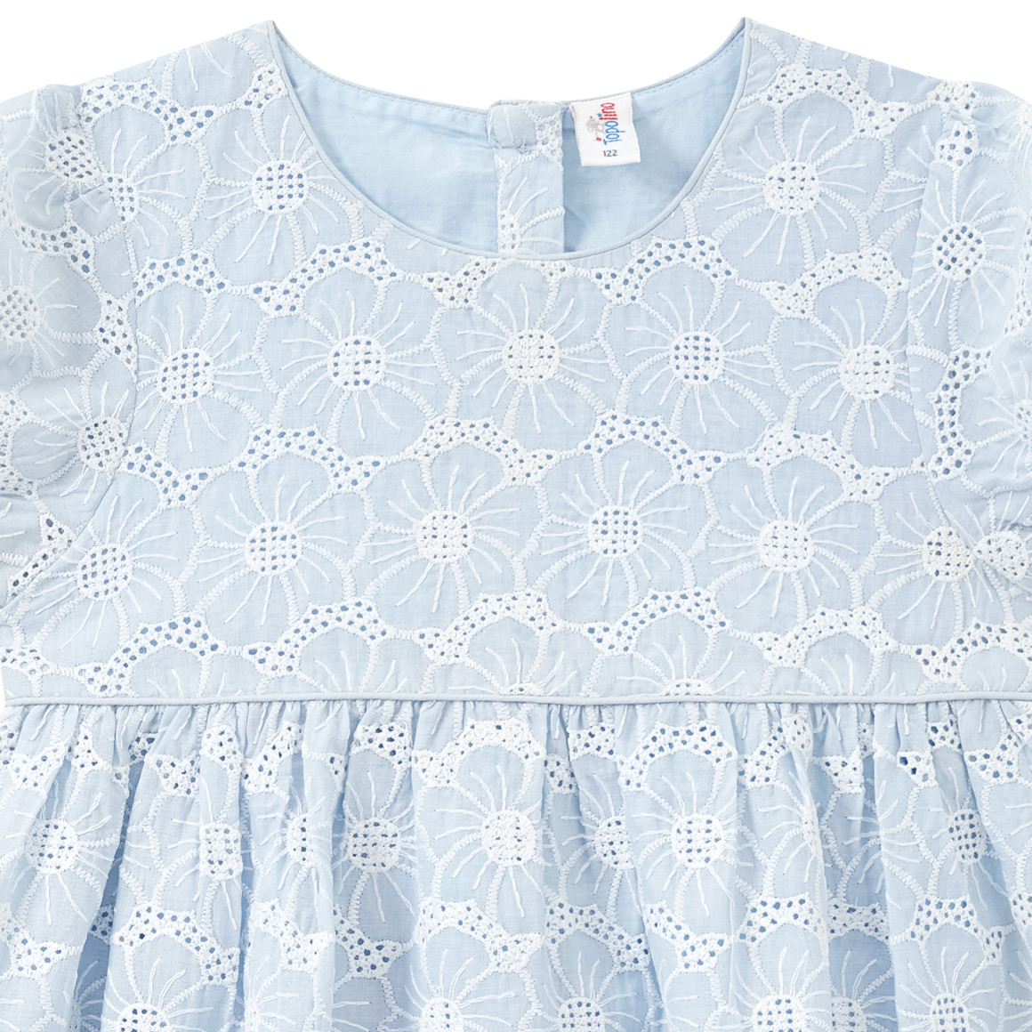 Topolino Mädchen Kleid aus Bio-Baumwolle hellblau