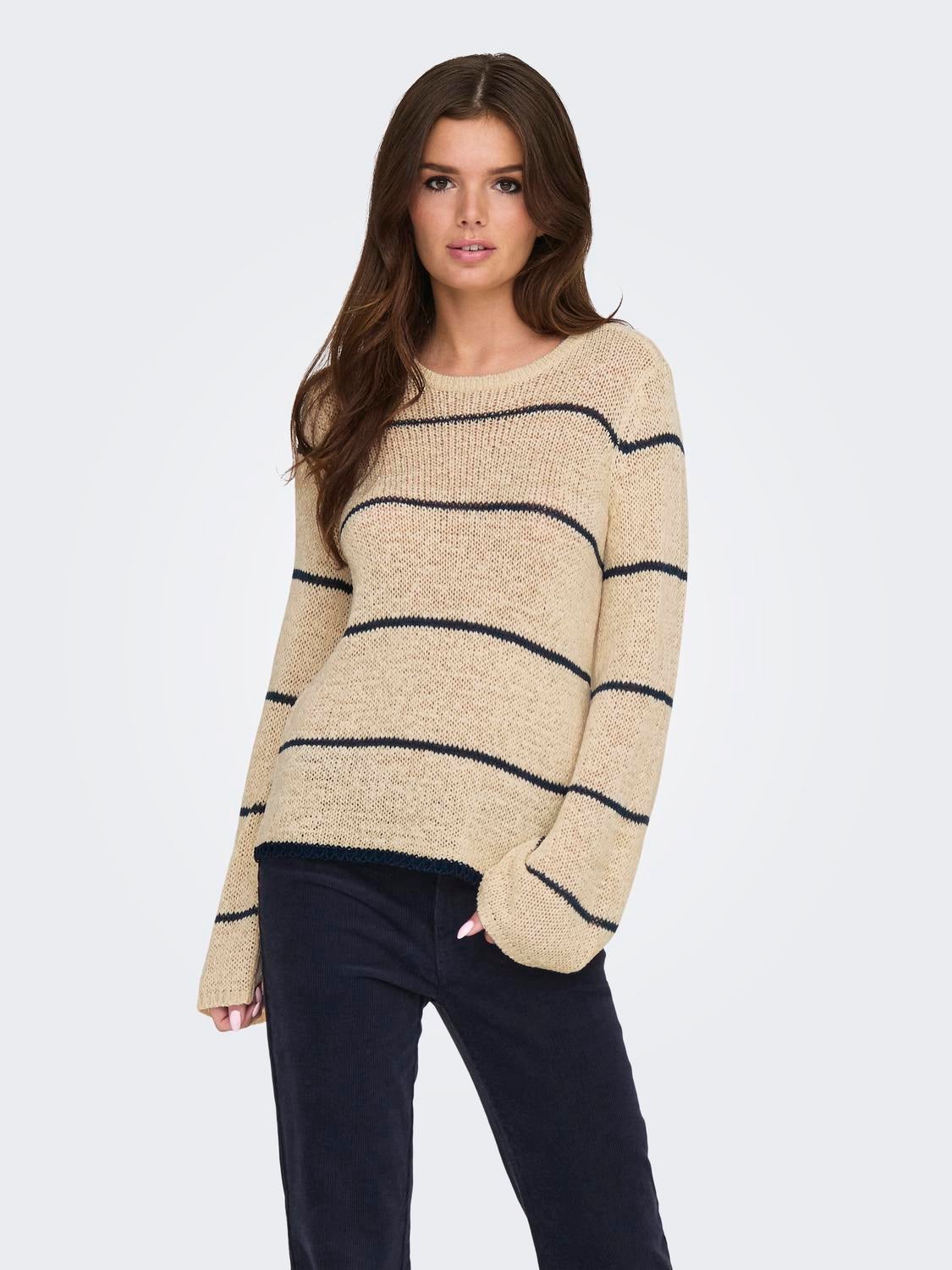JDYMORE Strickpullover Sandshell