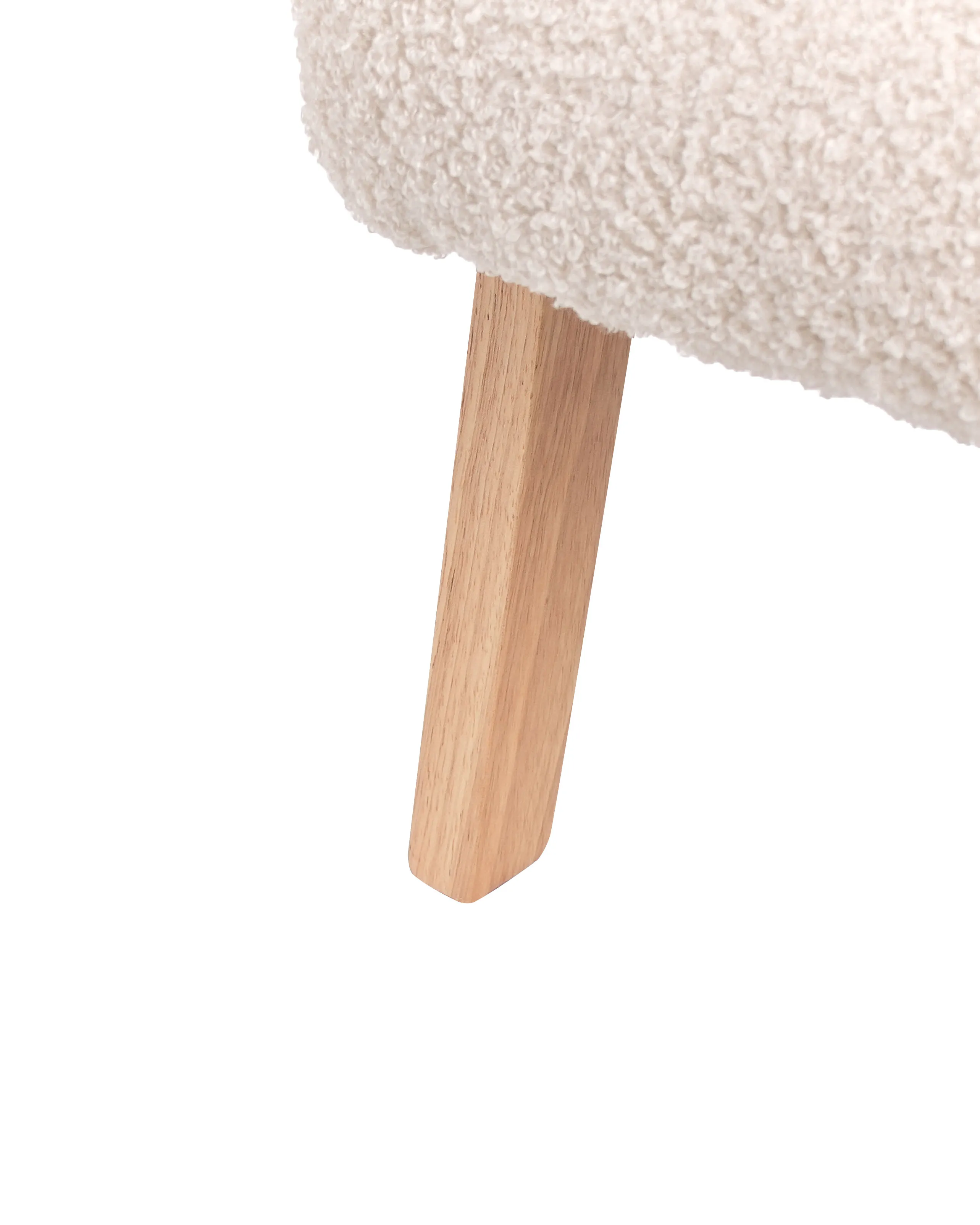 Kinderfauteuil LINDE Bouclé Lichtbeige