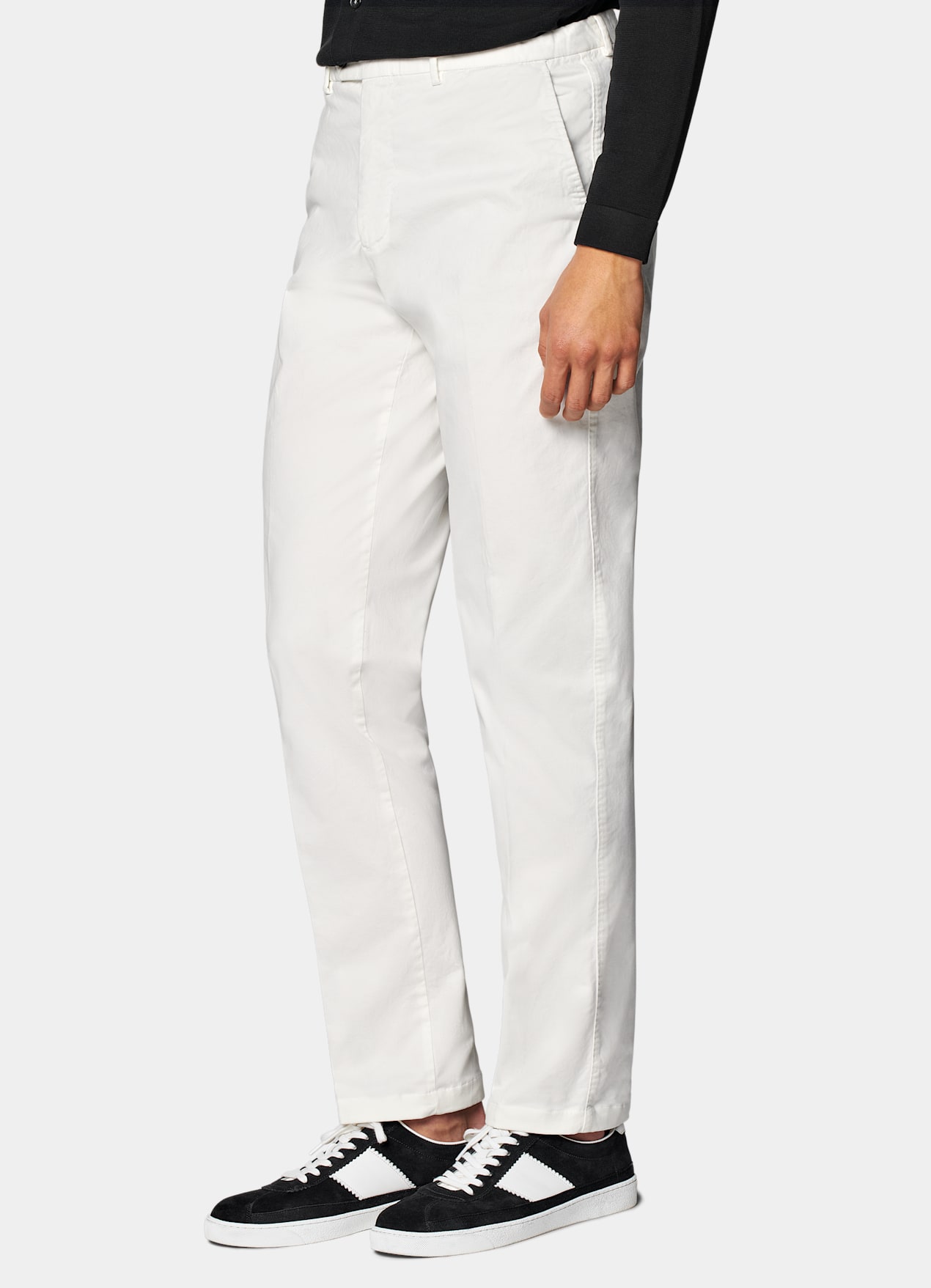 Chino Slim Leg Straight blanc cassé