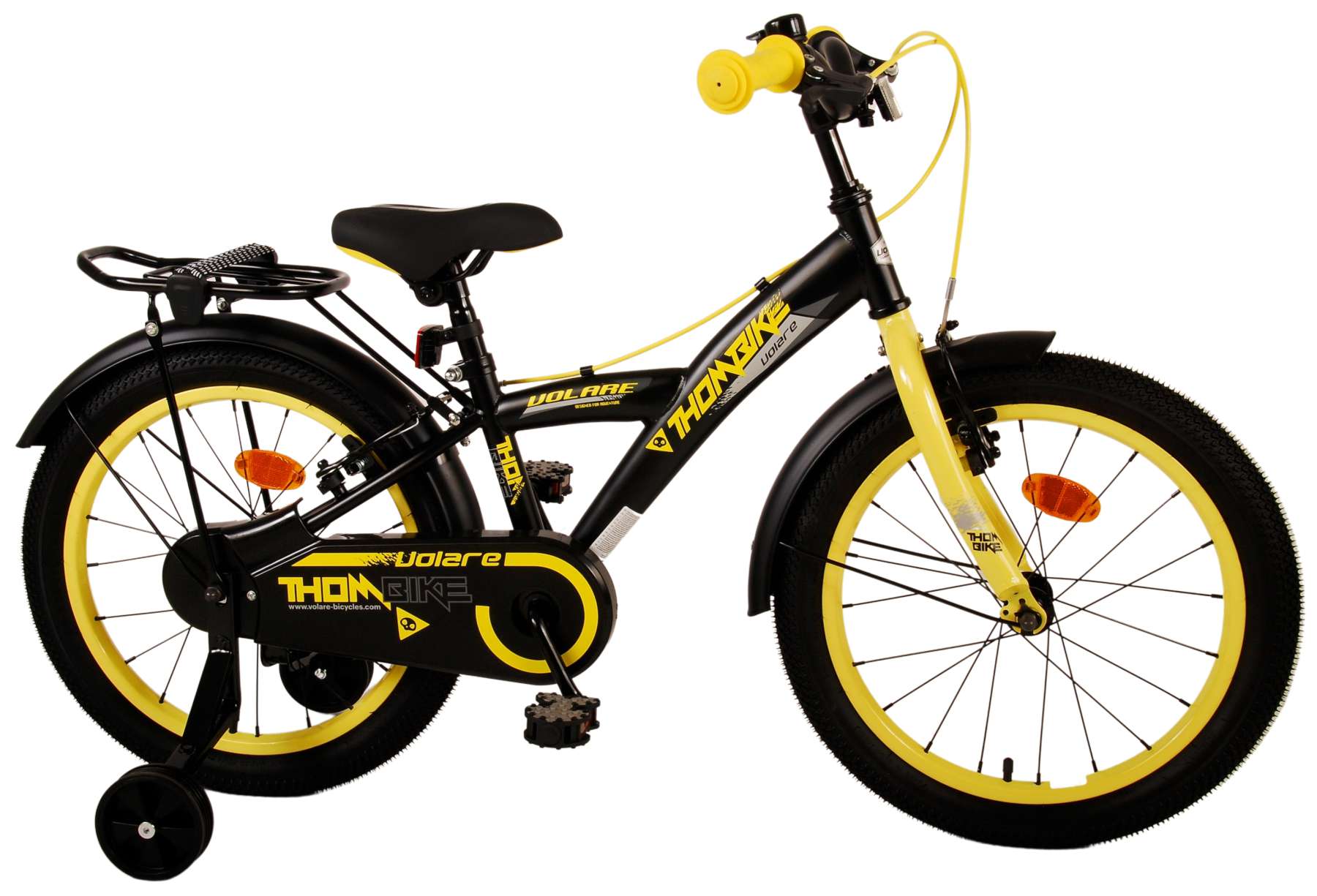 TPFSports Thombike Kinderfahrrad - Jungen - 18 Zoll - Rücktritt + Handbremse - Schwarz Grün